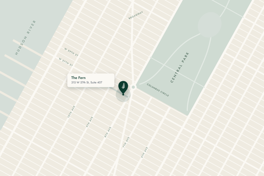Map showing the office location